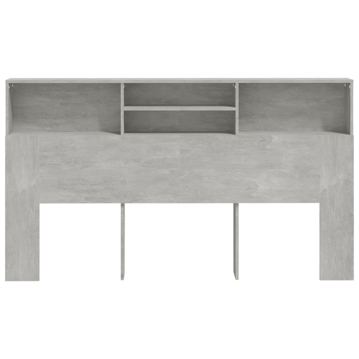 sengegavl med opbevaring 180x19x103,5 cm betongrå