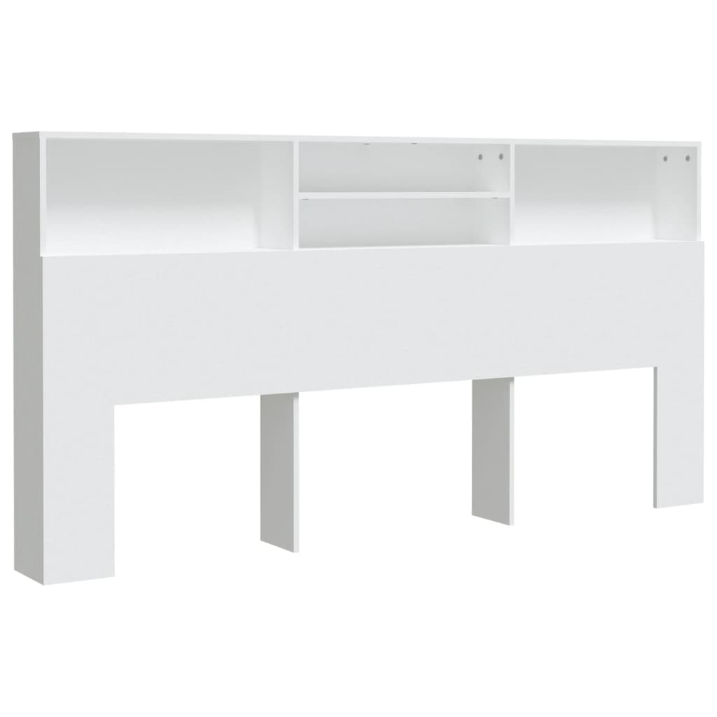 sengegavl med opbevaring 200x19x103,5 cm hvid