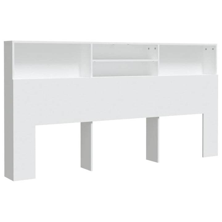 sengegavl med opbevaring 200x19x103,5 cm hvid