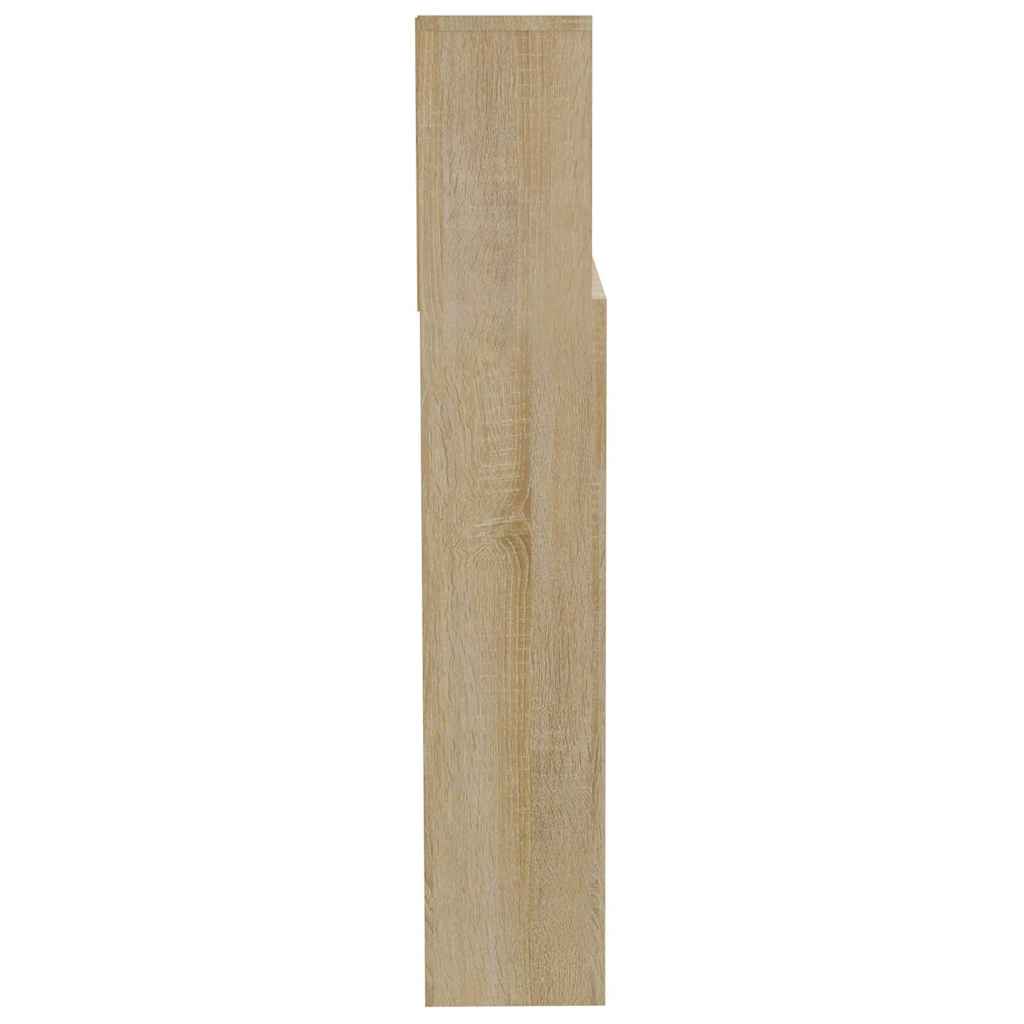 sengegavl med opbevaring 200x19x103,5 cm sonoma-eg