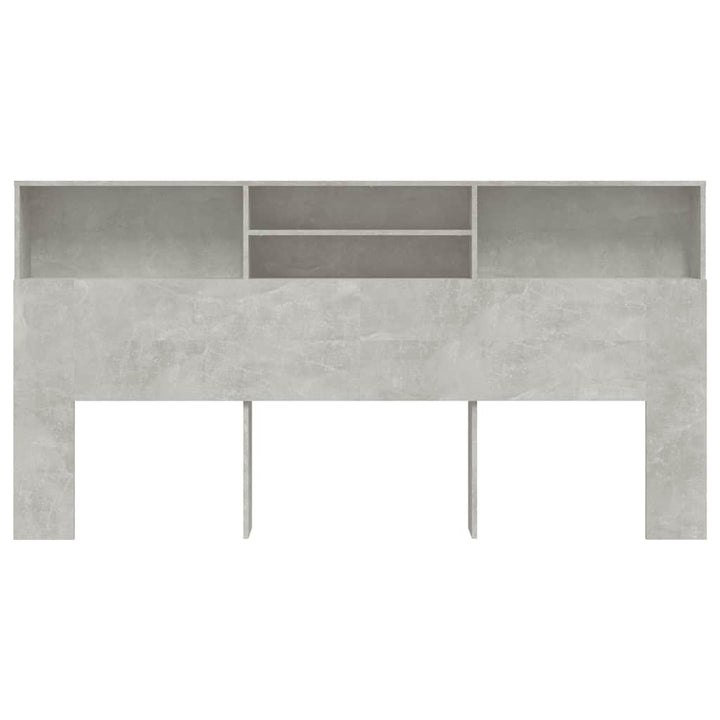 sengegavl med opbevaring 200x19x103,5 cm betongrå