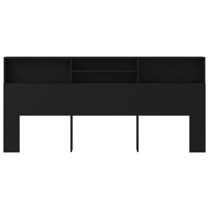 sengegavl med opbevaring 220x19x103,5 cm sort