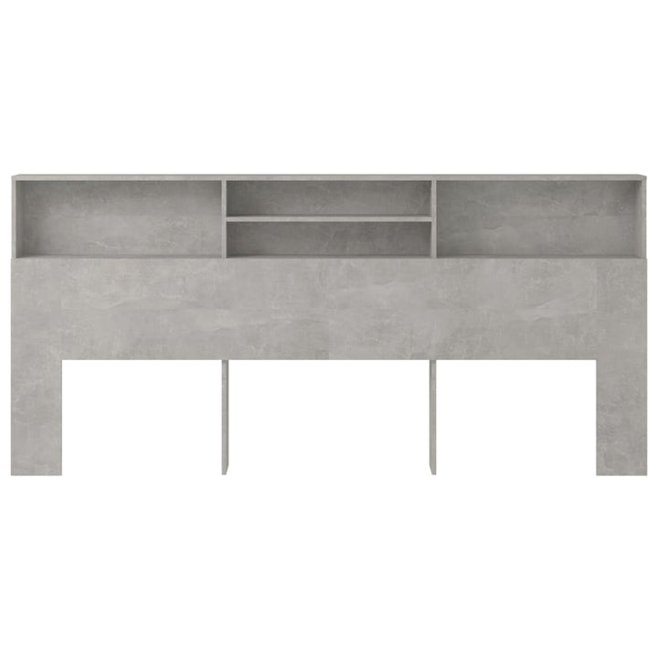 sengegavl med opbevaring 220x19x103,5 cm betongrå