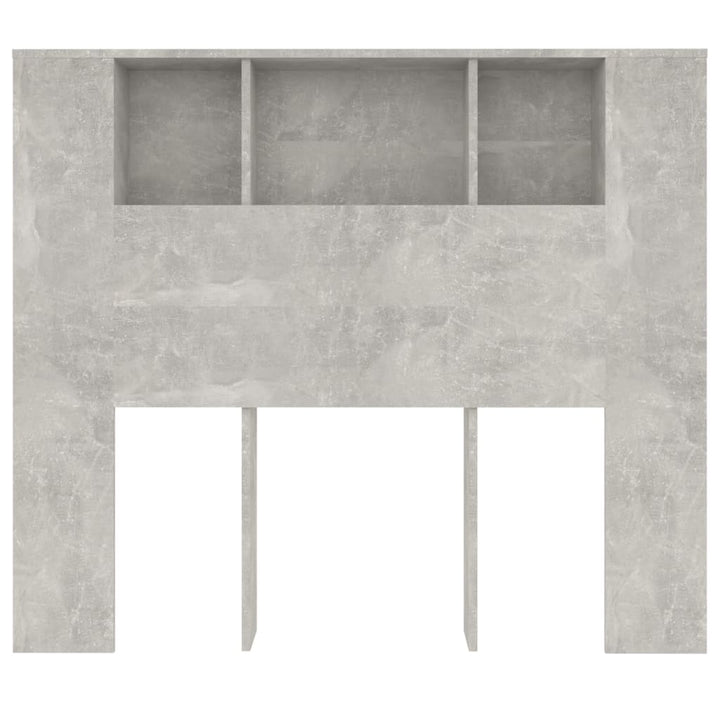 sengegavl med opbevaring 120x18,5x102,5 cm betongrå