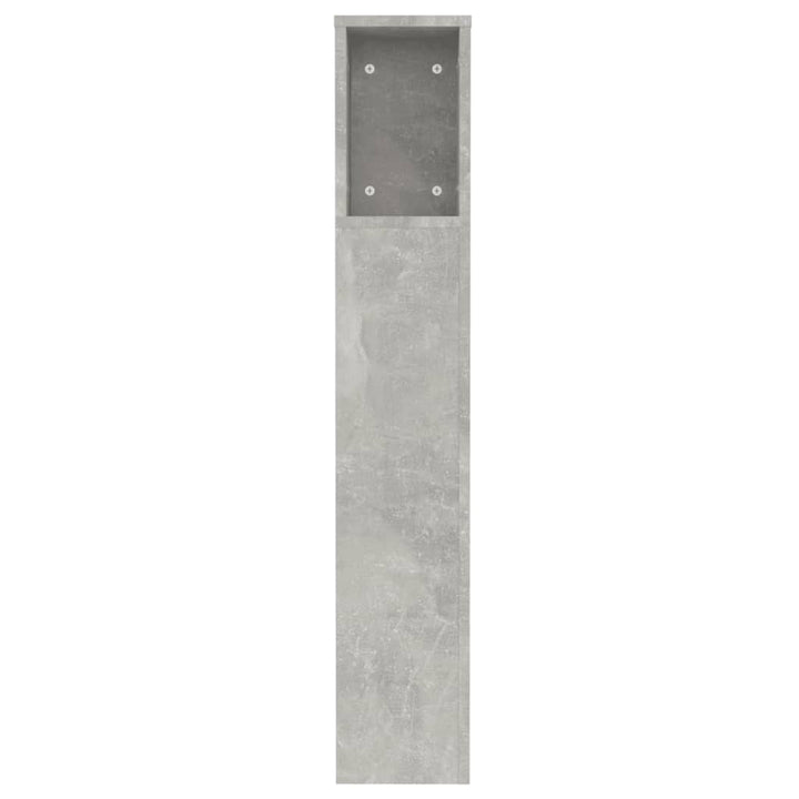 sengegavl med opbevaring 120x18,5x102,5 cm betongrå
