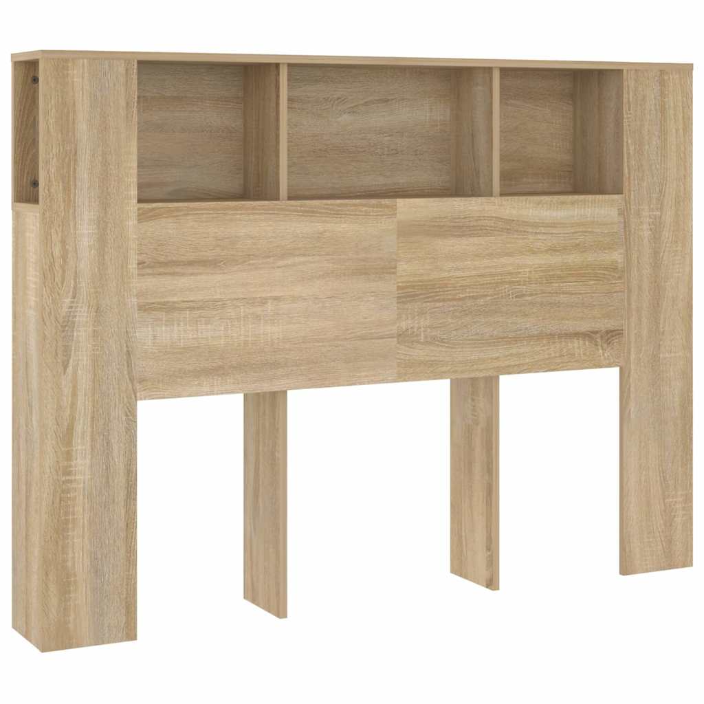 sengegavl med opbevaring 140x18,5x104,5 cm sonoma-eg