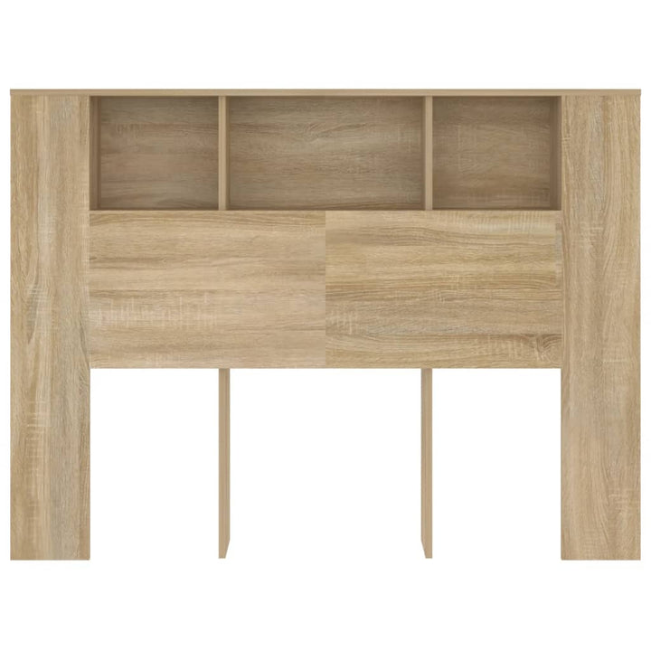 sengegavl med opbevaring 140x18,5x104,5 cm sonoma-eg