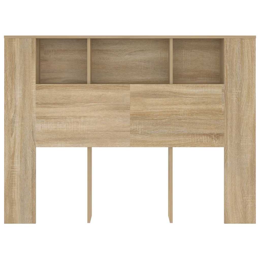 sengegavl med opbevaring 140x18,5x104,5 cm sonoma-eg