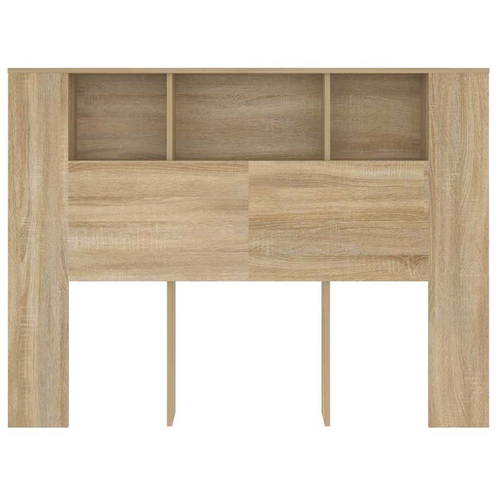 sengegavl med opbevaring 140x18,5x104,5 cm sonoma-eg
