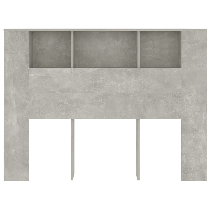 sengegavl med opbevaring 140x18,5x104,5 cm betongrå