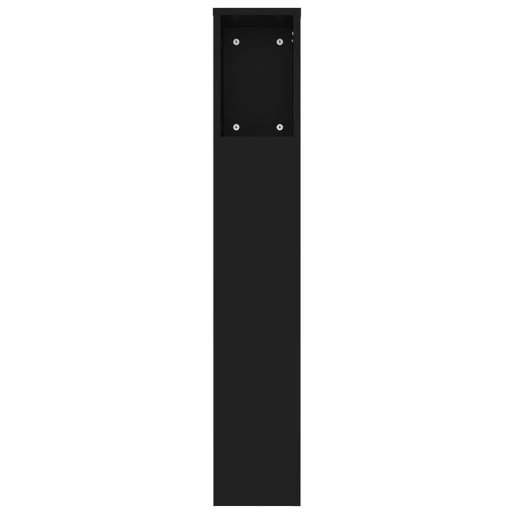 sengegavl med opbevaring 180x18,5x104,5 cm sort