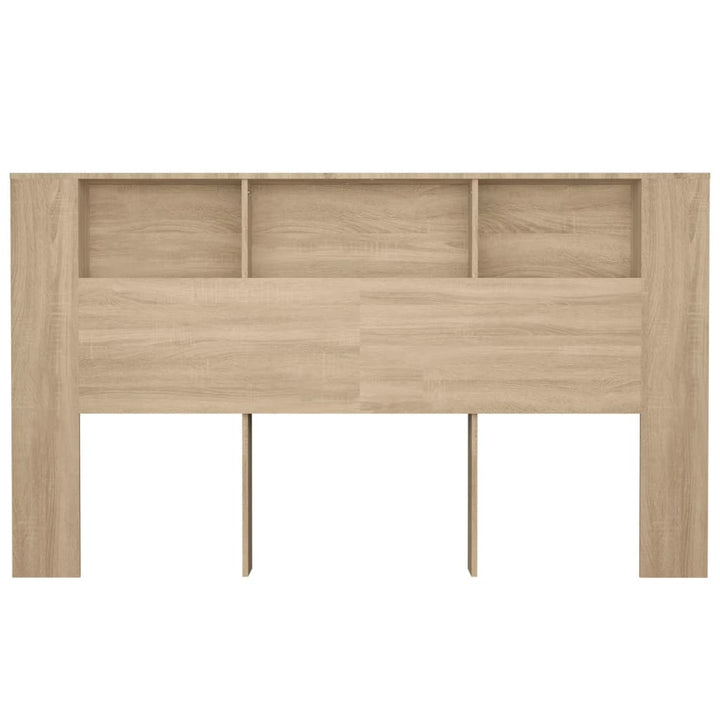 sengegavl med opbevaring 180x18,5x104,5 cm sonoma-eg