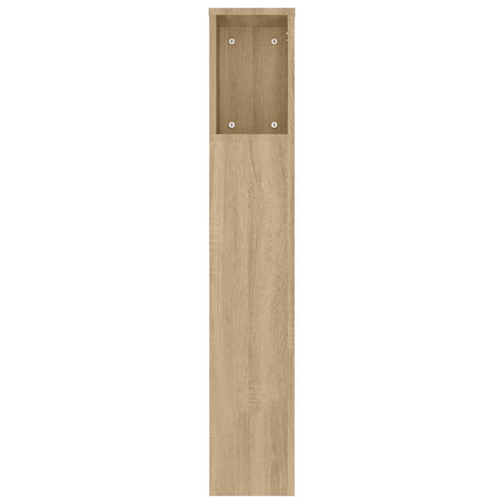 sengegavl med opbevaring 180x18,5x104,5 cm sonoma-eg