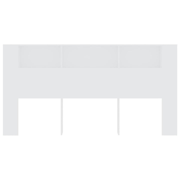 sengegavl med opbevaring 200x18,5x104,5 cm hvid