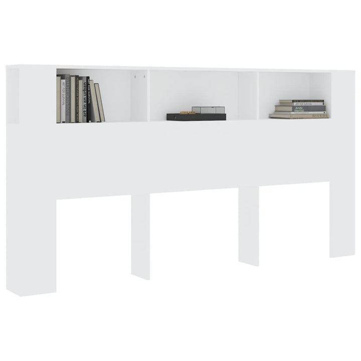 sengegavl med opbevaring 200x18,5x104,5 cm hvid