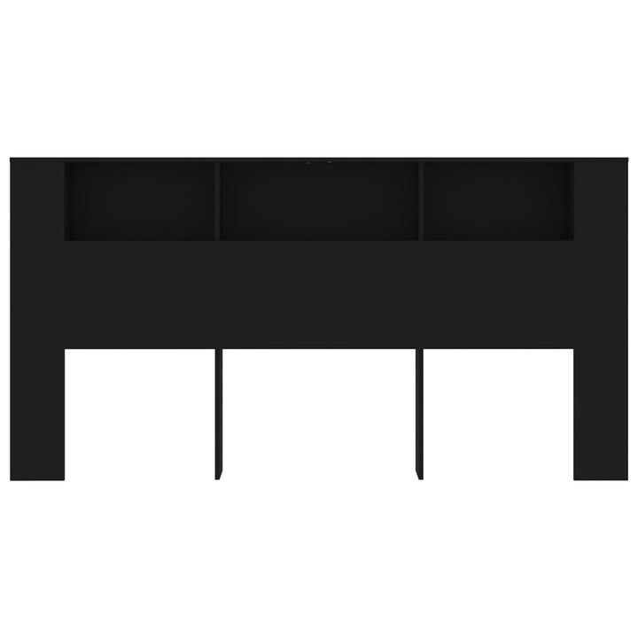 sengegavl med opbevaring 200x18,5x104,5 cm sort