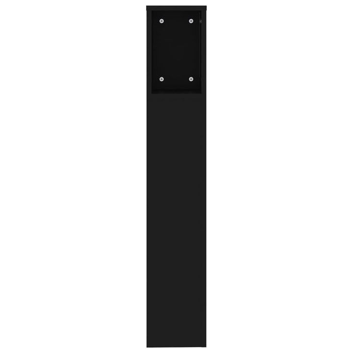 sengegavl med opbevaring 200x18,5x104,5 cm sort