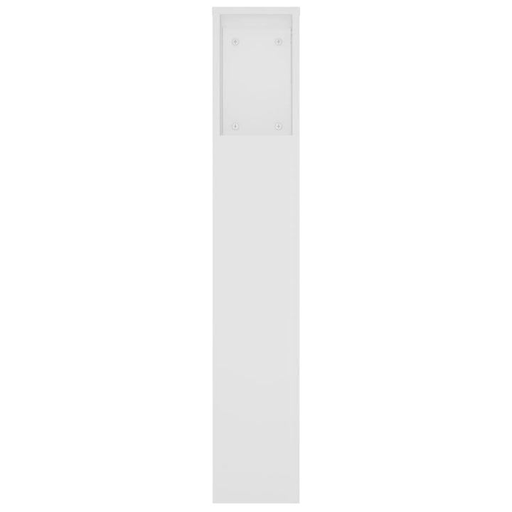 sengegavl med opbevaring 220x18,5x104,5 cm hvid