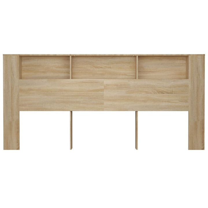 sengegavl med opbevaring 220x18,5x104,5 cm sonoma-eg