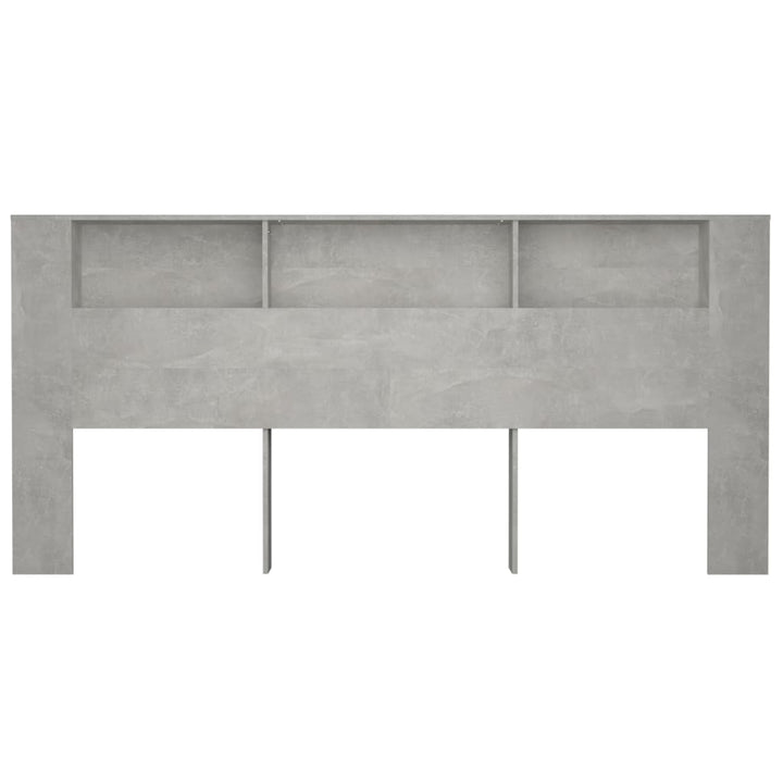 sengegavl med opbevaring 220x18,5x104,5 cm betongrå