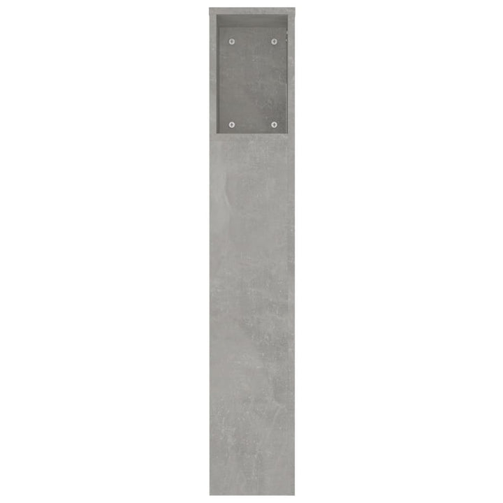 sengegavl med opbevaring 220x18,5x104,5 cm betongrå