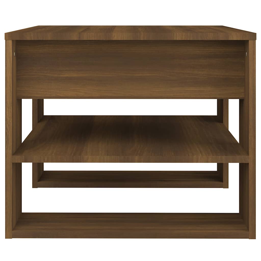 sofabord 55,5x55x45 cm konstrueret træ brun egetræsfarve