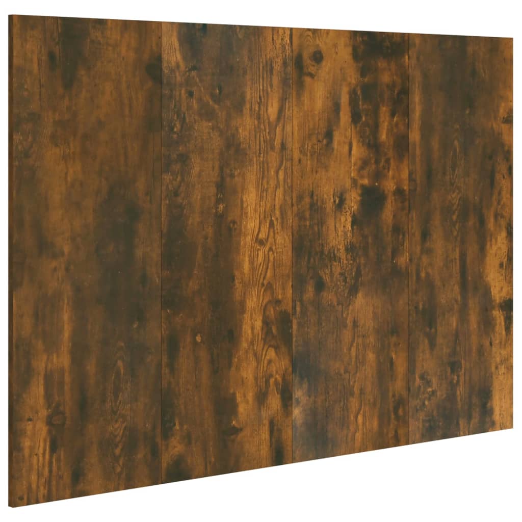 sengegærde 120x1,5x80 cm konstrueret træ røget egetræsfarve