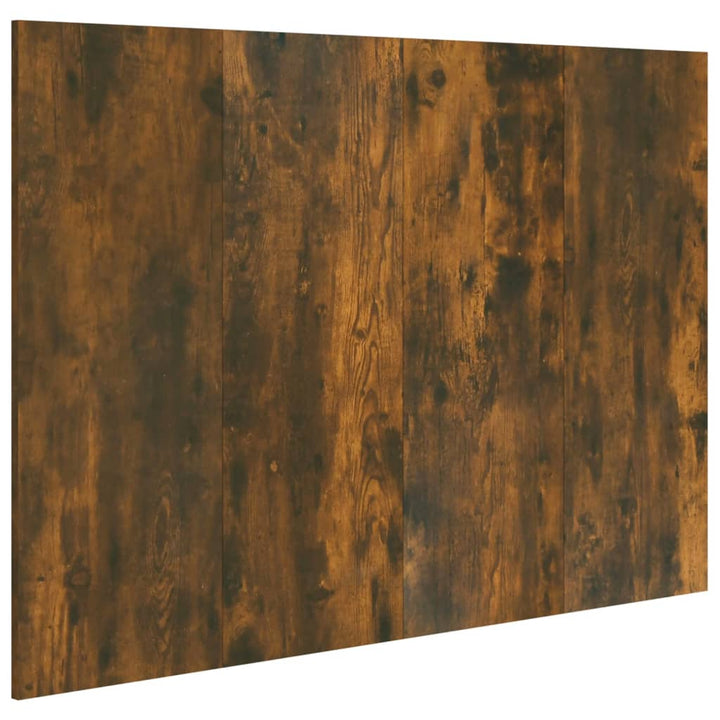 sengegærde 120x1,5x80 cm konstrueret træ røget egetræsfarve