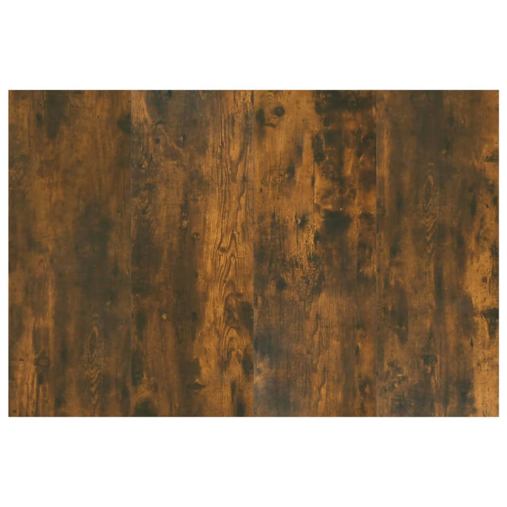 sengegærde 120x1,5x80 cm konstrueret træ røget egetræsfarve