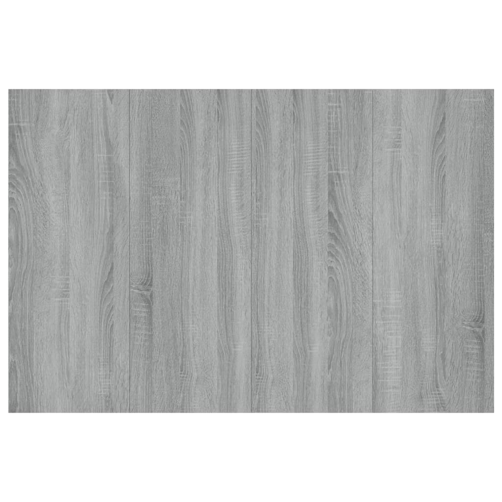 sengegærde 120x1,5x80 cm konstrueret træ grå sonoma-eg