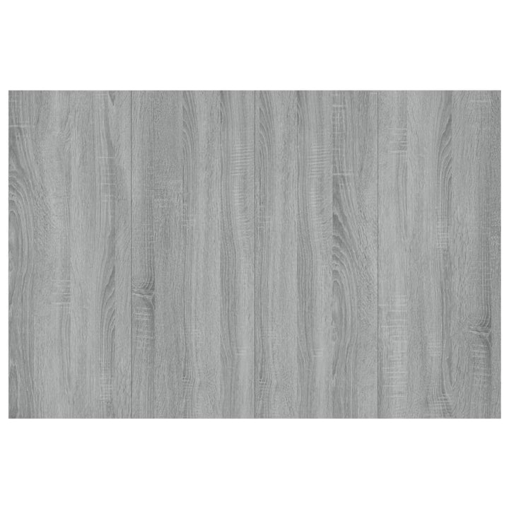sengegærde 120x1,5x80 cm konstrueret træ grå sonoma-eg