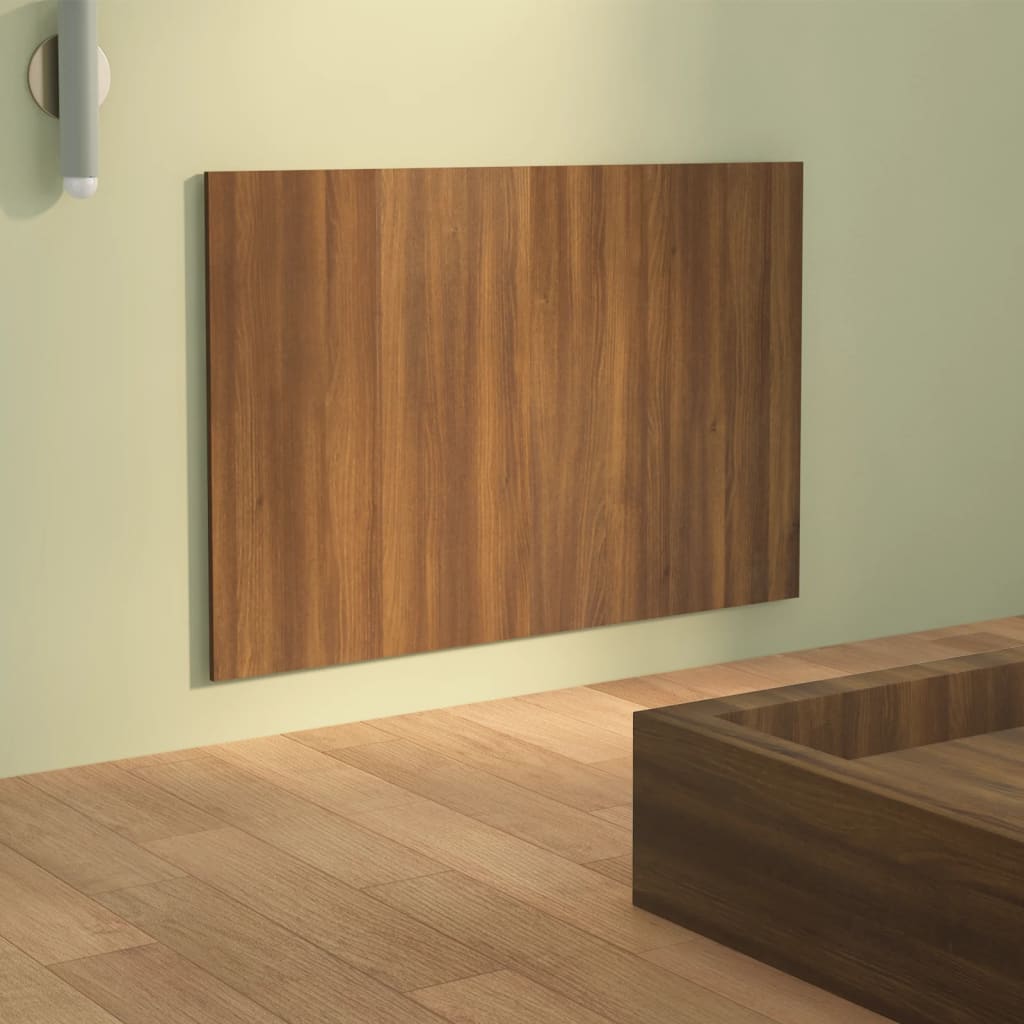 sengegærde 120x1,5x80 cm konstrueret træ brun egetræsfarve