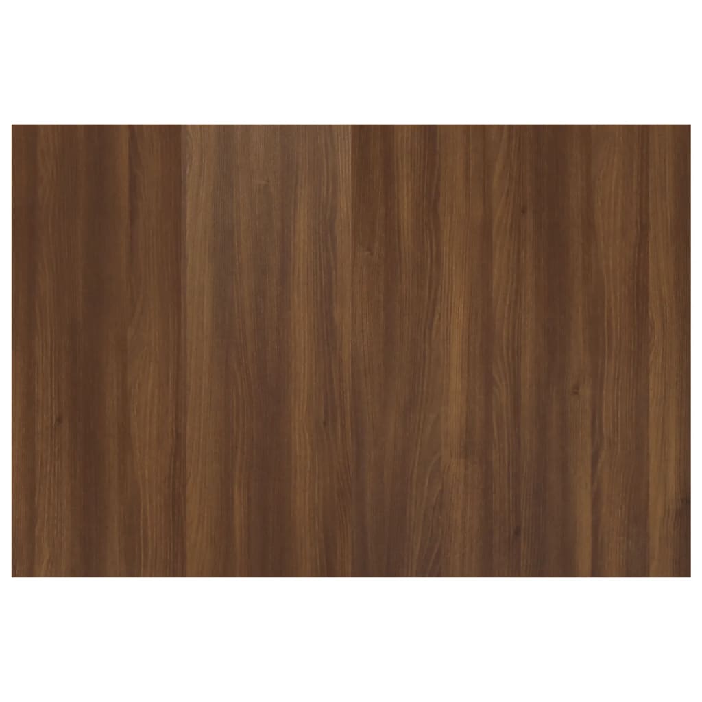 sengegærde 120x1,5x80 cm konstrueret træ brun egetræsfarve
