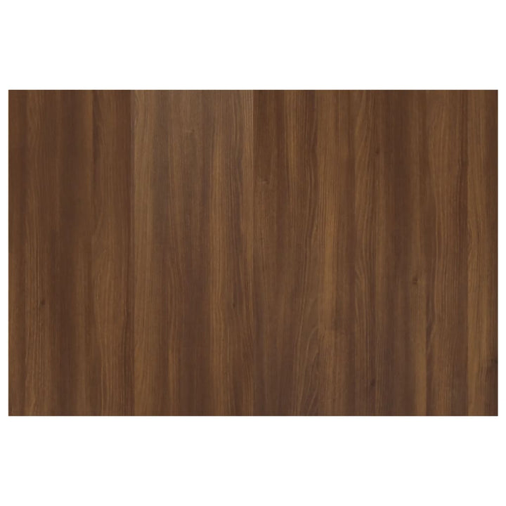 sengegærde 120x1,5x80 cm konstrueret træ brun egetræsfarve