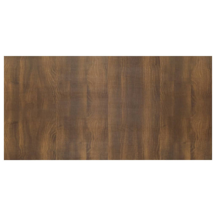 sengegærde 160x1,5x80 cm konstrueret træ brun egetræsfarve