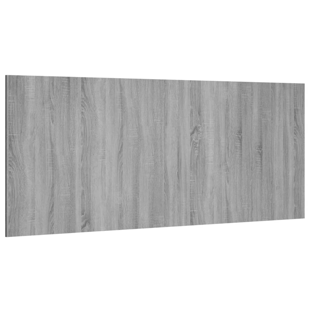 sengegærde 200x1,5x80 cm konstrueret træ grå sonoma-eg