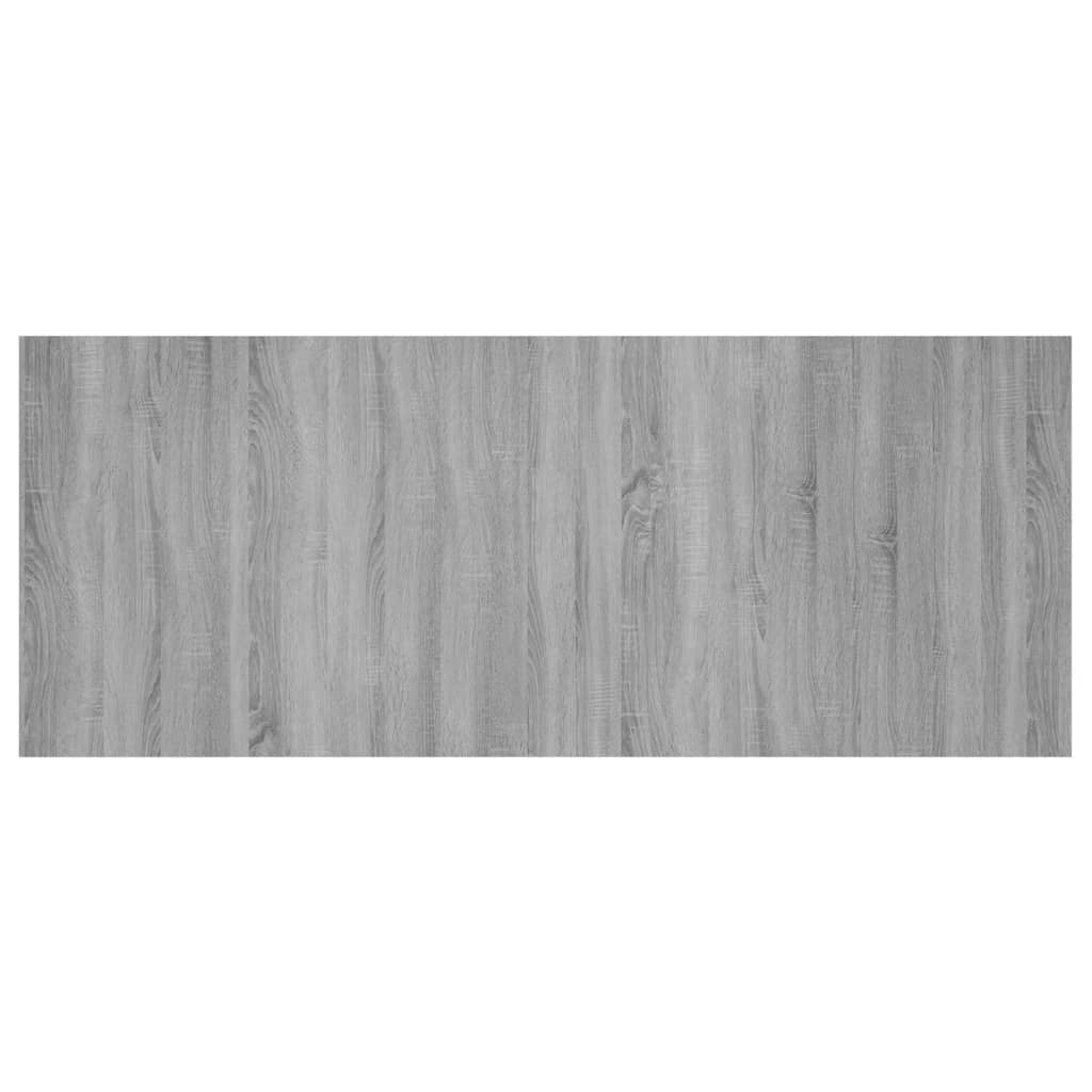 sengegærde 200x1,5x80 cm konstrueret træ grå sonoma-eg