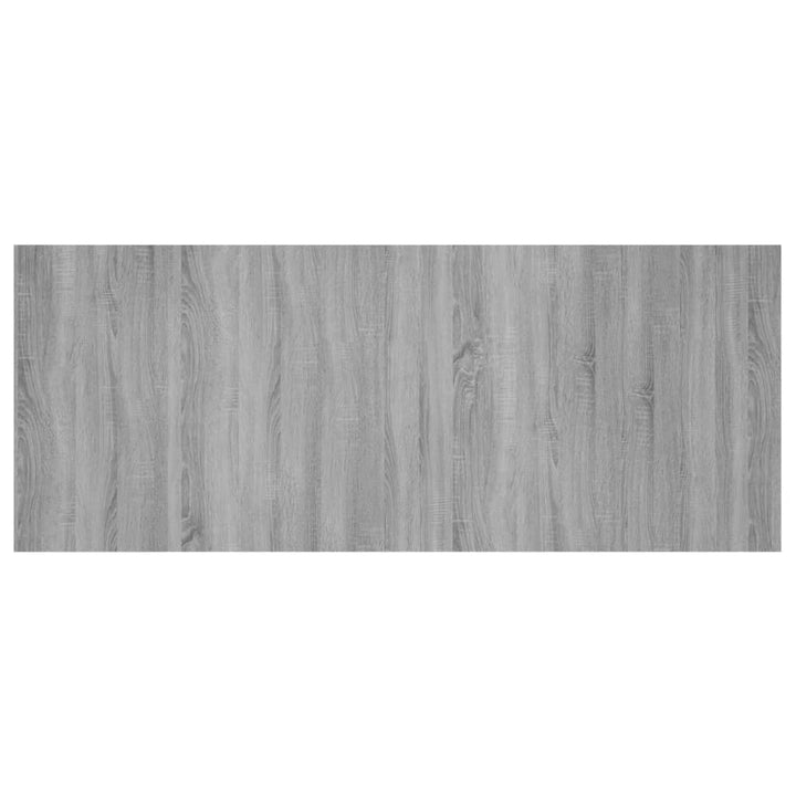 sengegærde 200x1,5x80 cm konstrueret træ grå sonoma-eg