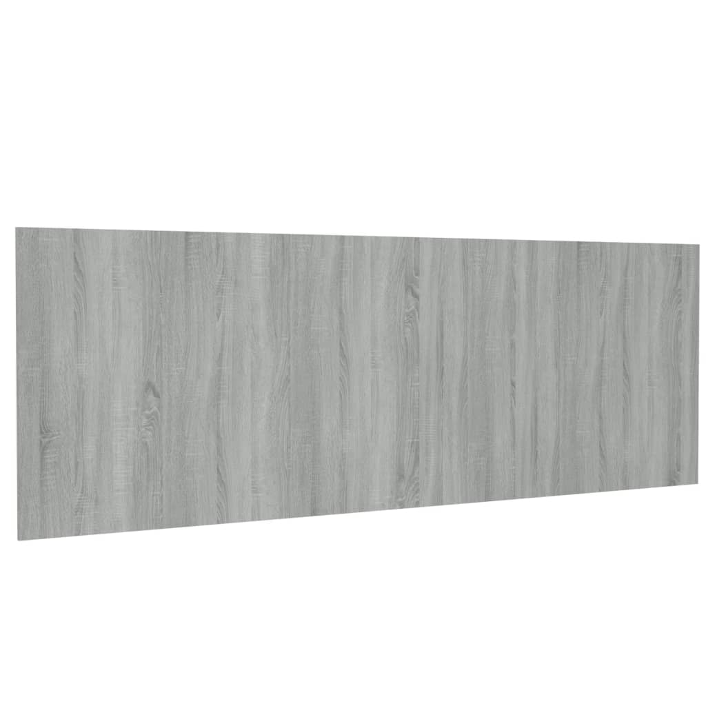 sengegærde 240x1,5x80 cm konstrueret træ grå sonoma-eg