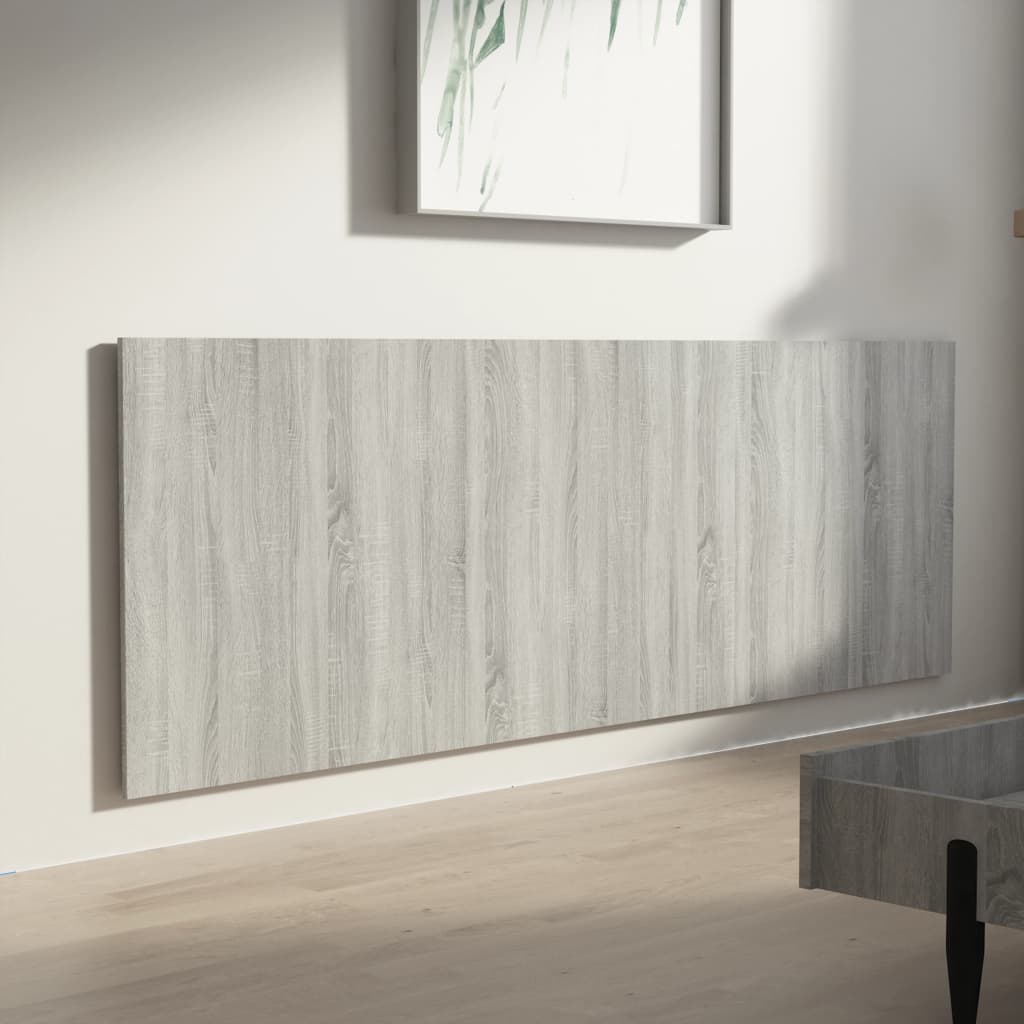 sengegærde 240x1,5x80 cm konstrueret træ grå sonoma-eg