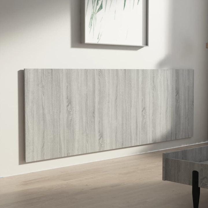 sengegærde 240x1,5x80 cm konstrueret træ grå sonoma-eg