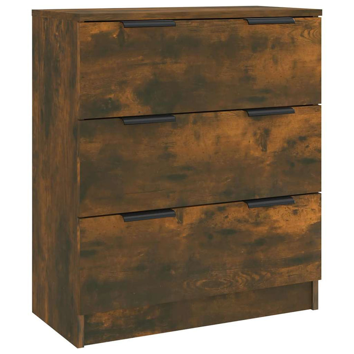 skænk 60x30x70 cm konstrueret træ røget egetræsfarve