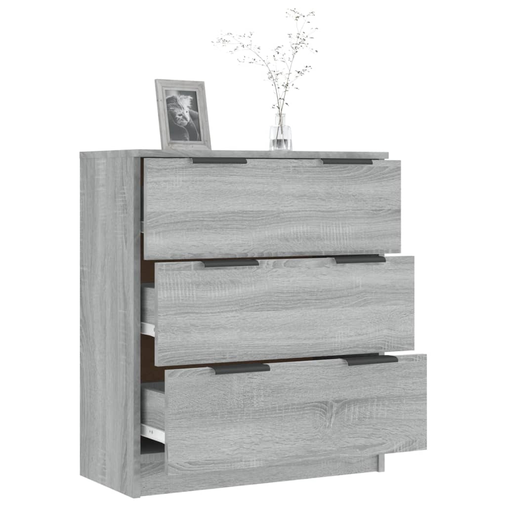 skænk 60x30x70 cm konstrueret træ grå sonoma-eg