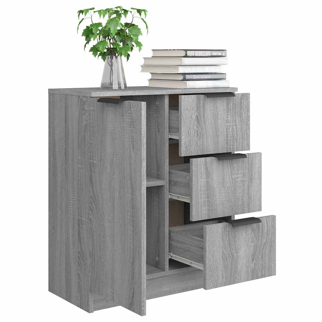 skænk 60x30x70 cm konstrueret træ grå sonoma-eg