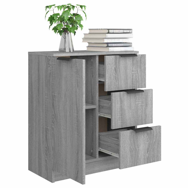 skænk 60x30x70 cm konstrueret træ grå sonoma-eg