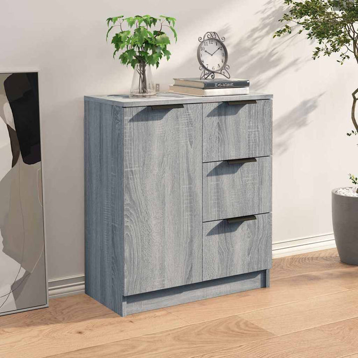 skænk 60x30x70 cm konstrueret træ grå sonoma-eg