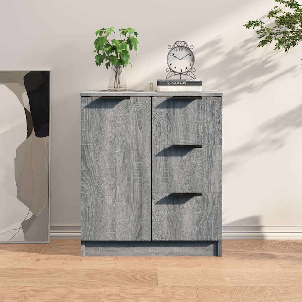 skænk 60x30x70 cm konstrueret træ grå sonoma-eg