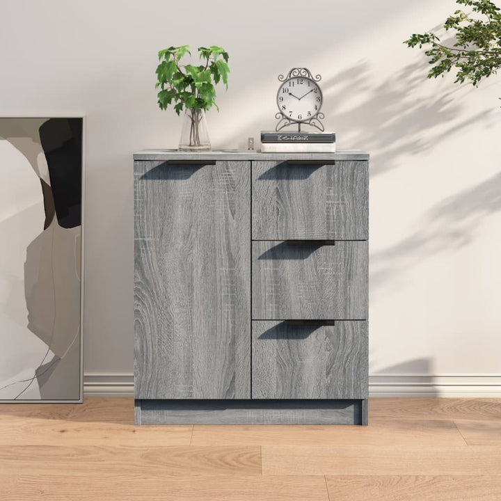 skænk 60x30x70 cm konstrueret træ grå sonoma-eg