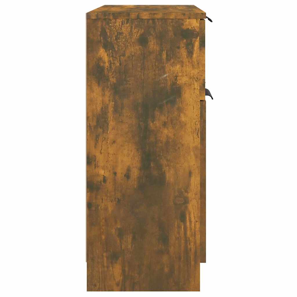 skænk 60x30x70 cm konstrueret træ røget egetræsfarve
