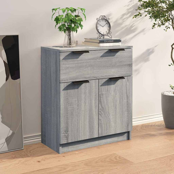 skænk 60x30x70 cm konstrueret træ grå sonoma-eg